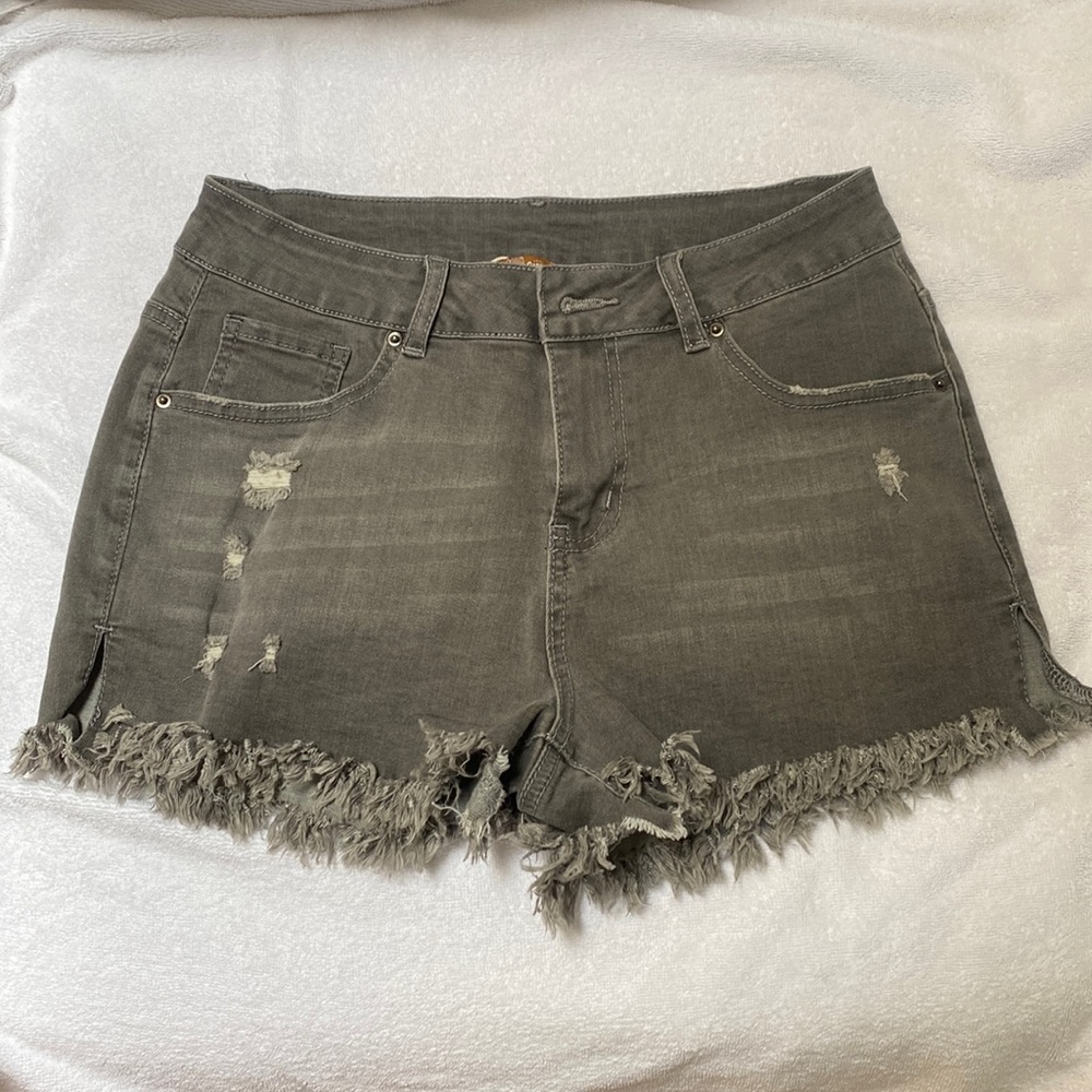 Grey Jean Shorts
